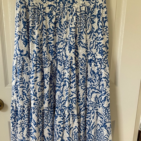 ZARA EYELET PRINTED MIDI DRESS XS - Picture 7 of 8